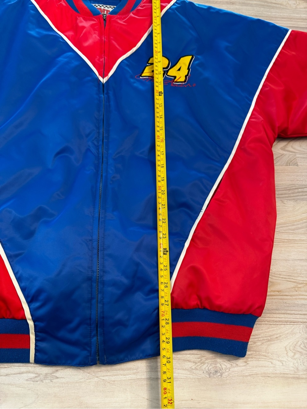 Vintage Nascar Jeff Gordon #24 Blue, white, Red Racing Bomber Jacket - Picture 11 of 11